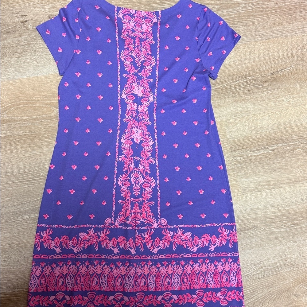 Lilly Pulitzer UPS 50+ Sophiletta dress mystical purple coral craze dress NWT L - Picture 9 of 9